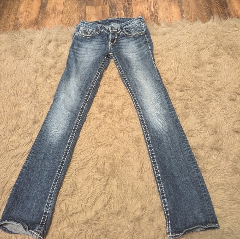 Vigoss Women's Straight Leg Jeans in Light Blue